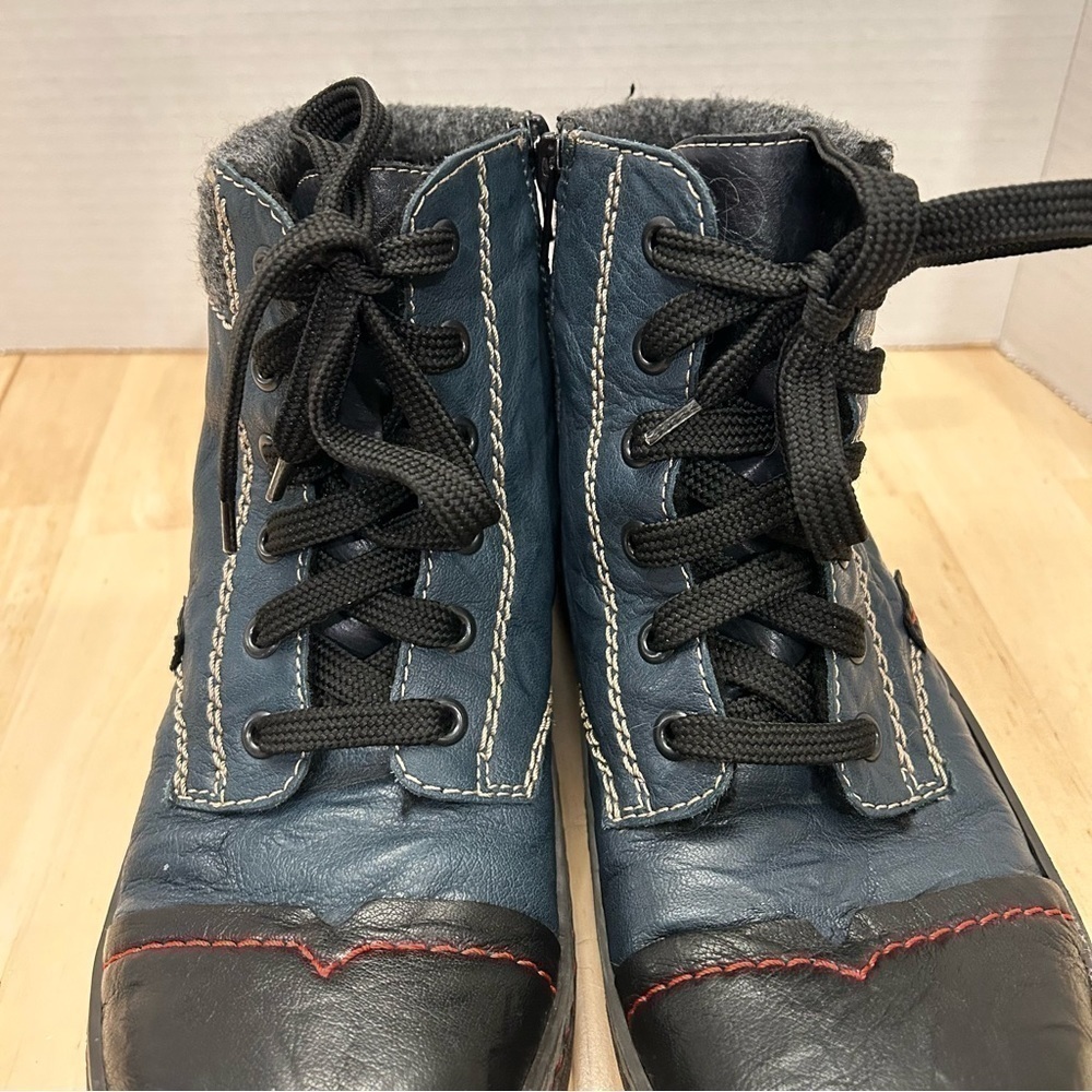 Rieker Lined Leather Boots/Women’s-37/6.5 - Picture 4 of 16